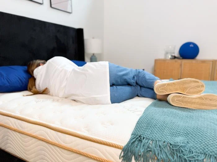 side sleeping on the saatva classic mattress 1