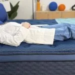 back sleeping on the brooklyn bedding signature hybrid mattress 2