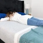 stomach sleeping on the leesa original mattress 2