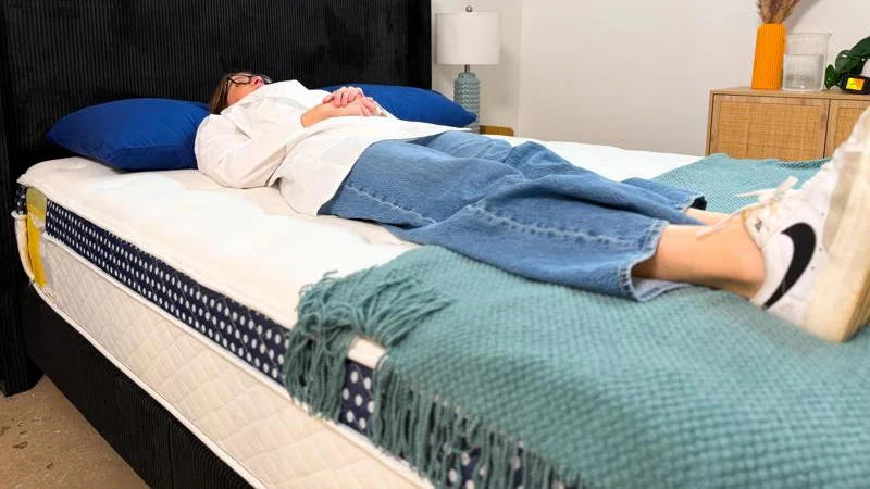 back sleeping on the winkbed luxury firm mattress 3