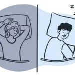 Couple sleeping separately