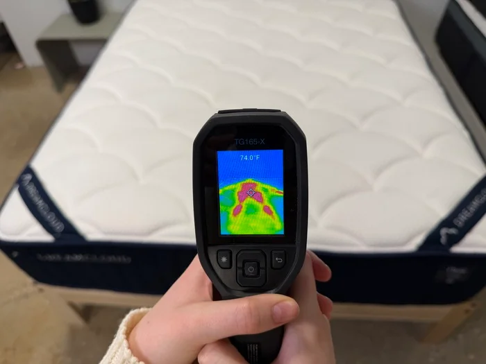 dreamcloud classic hybrid mattress cooling temperature test after