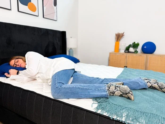 side sleeping full body edge support test of the titan core plus mattress