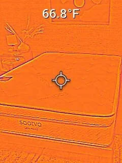 saatva latex hybrid thermal camera image one