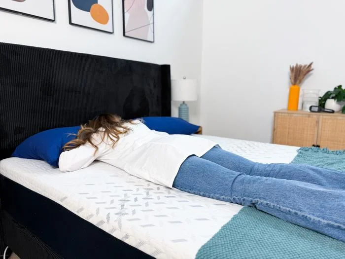stomach sleeping on the nectar classic memory foam mattress 2