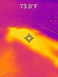 saatva latex hybrid thermal camera image two